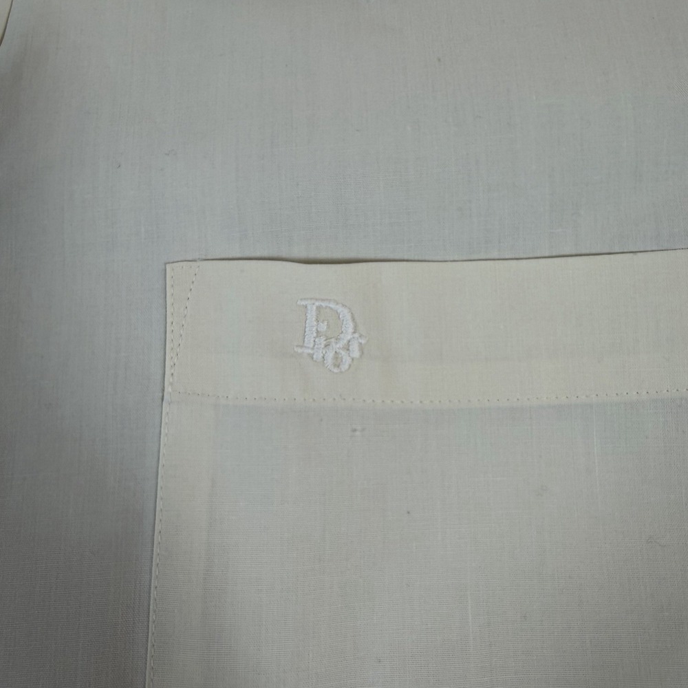 Christian Dior Vintage Button Up Shirt Men's 16 1/2 Short Sleeve - Picture 2 of 7